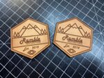 custom laser engraved leather patch
