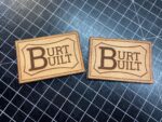 custom laser engraved leather patch