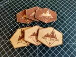 custom laser engraved leather patch