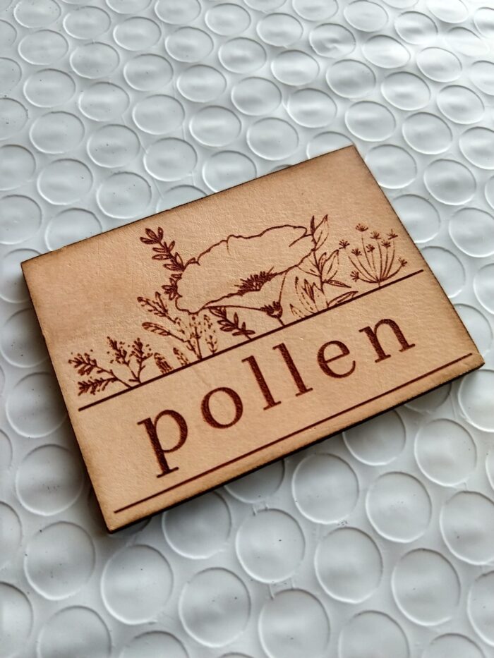 custom laser engraved leather patch