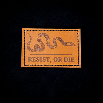 resist or die leather morale patch