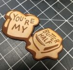 custom laser engraved leather patch