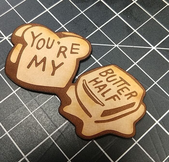 custom laser engraved leather patch