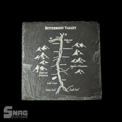 laser engraved slate coaster