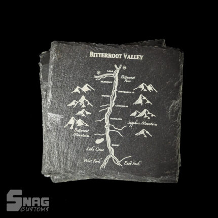 laser engraved slate coaster