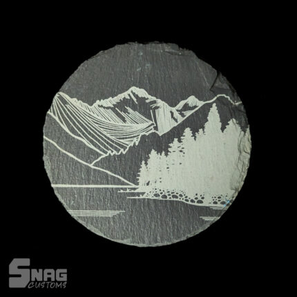 laser engraved slate coaster
