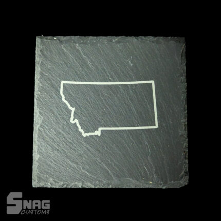 laser engraved slate coaster