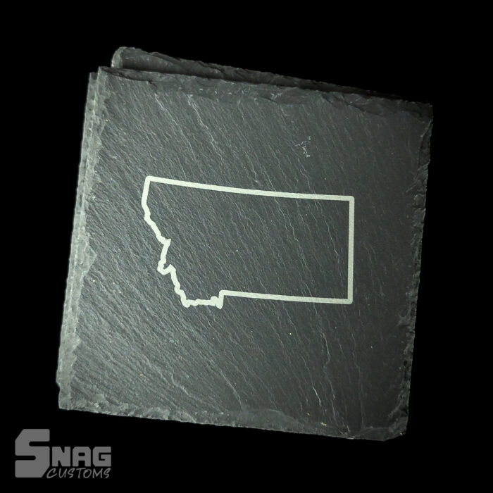 laser engraved slate coaster