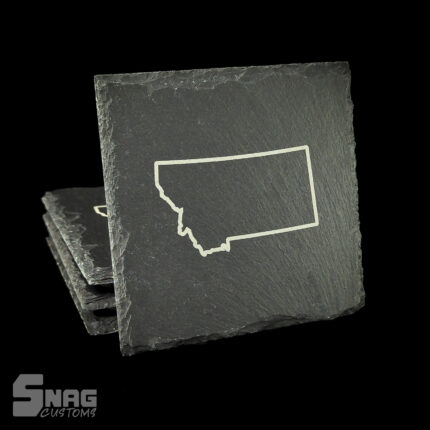 laser engraved slate coaster