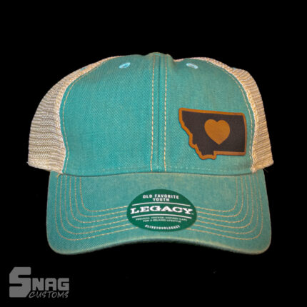 Montana Heart leather patch youth trucker hat